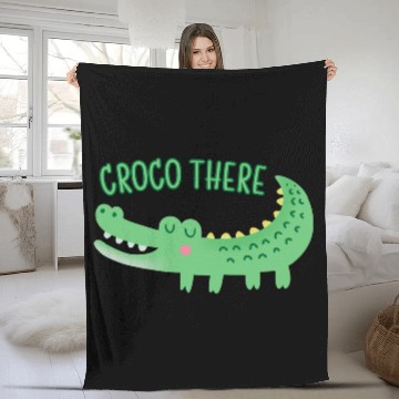 Discover Croco There Cello There Hello There Crocodile Meme Fleece Blankets
