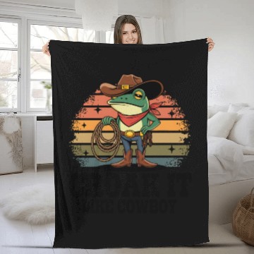 Discover Croak It Like Cowboy Fleece Blankets
