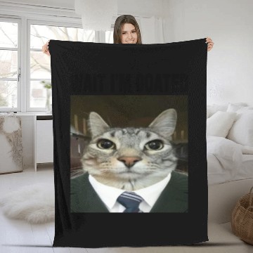 Discover WAIT I'M GOATED Cat Meme Fleece Blankets Funny Casual Wear