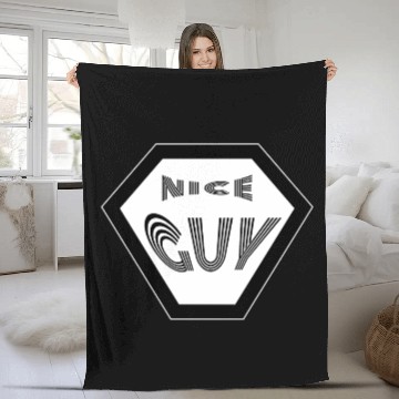 Discover NICE GUY nerd boring single nice guy Fleece Blankets