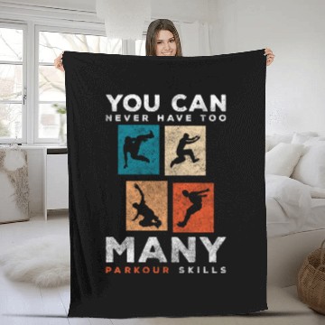 Discover Freerunner Extreme Sport Underground Adventure Fleece Blankets