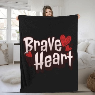 Discover Brave Heart - Courageous Warrior Fleece Blankets