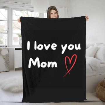 Discover Mom, i love you Fleece Blankets