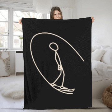 Discover Surfer surfing the wave Fleece Blankets