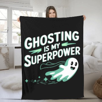 Discover Paranormal Comedy Funny Ghost Humor Lighthearted Fleece Blankets
