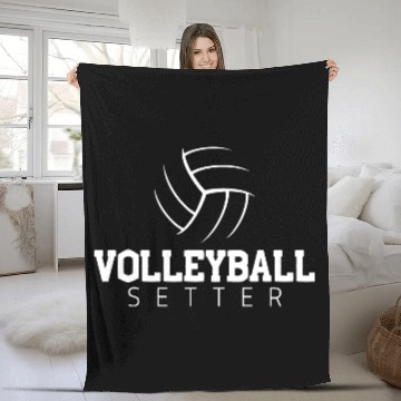 Discover Volleyball Setter Fleece Blankets