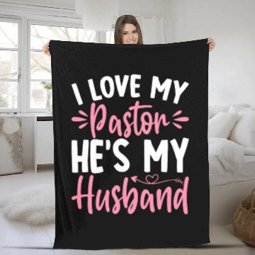 Discover Pastor My Husband Christian Church Leader Husband Fleece Blankets