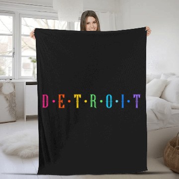 Discover Detroit Pride Fleece Blankets