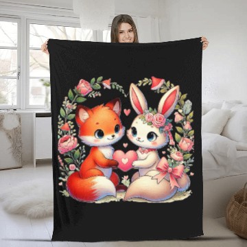Discover Beautiful couple heartvalentine's day design Fleece Blankets