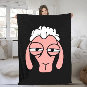 Discover Sheep Skeptical Critical Look Face Head Cool Angry Fleece Blankets