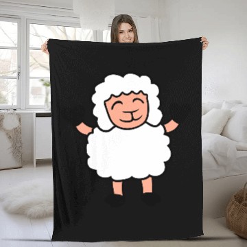 Discover Sheep Baby Standing Cute Cute Lamb Child Happy Fun Fleece Blankets