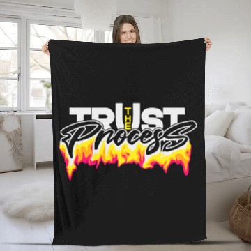Discover Trust the process typography design Fleece Blankets
