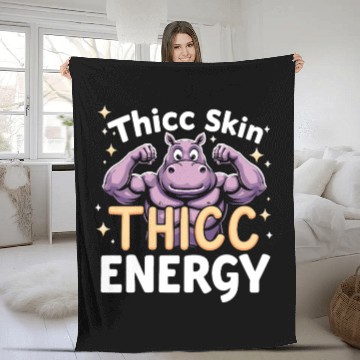 Discover Hippo Humor Sarcastic Quotes Funny Wildlife Fleece Blankets