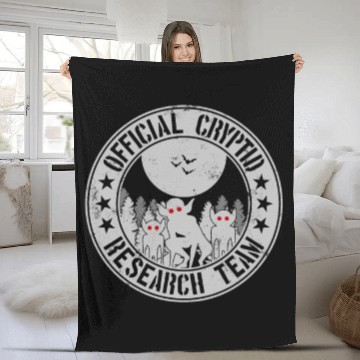 Discover Cryptid Research Team Aliens Hopkinsville Goblins Fleece Blankets