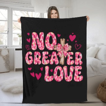 Discover No Greater Love Jesus Valentine Fleece Blankets