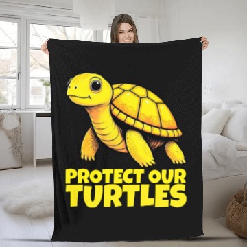 Discover Cute Turtle Designs for Nature Fans Fleece Blankets