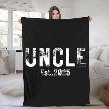 Discover Uncle Est 2025 (heavily distressed font) Fleece Blankets