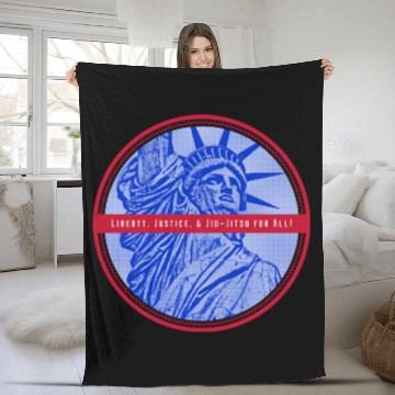 Discover Liberty, Justice, & Jiu-Jitsu for All! Jiu Jitsu Fleece Blankets