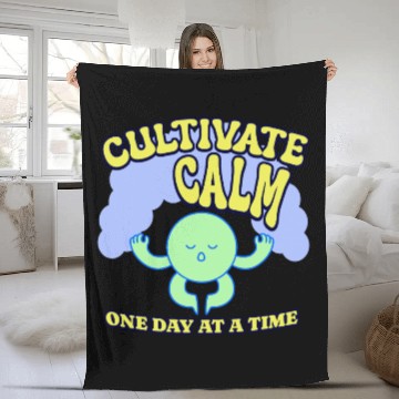 Discover Cultivating Calm One Day At A Time Peaceful Fleece Blankets