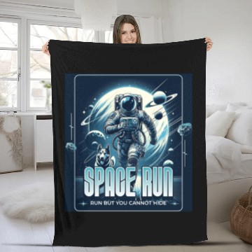 Discover Space Run Fleece Blankets