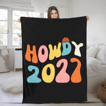 Discover Howdy 2027 funny 2027 NYE Groovy Fleece Blankets
