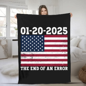 Discover The End of an Error 20-01-2025 Inauguration Trump Fleece Blankets