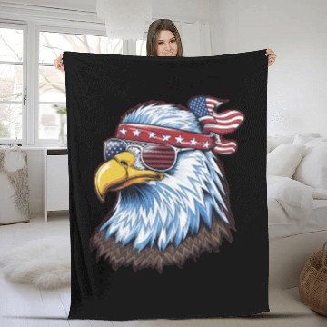 Discover America Est 1776. USA Fleece Blankets