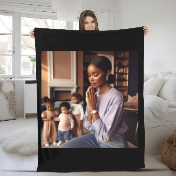 Discover Caramel-skinned African American Woman Fleece Blankets