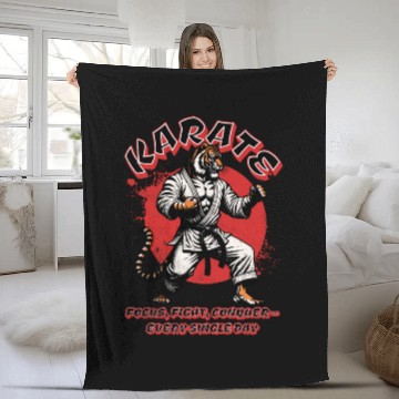 Discover Karate. Fleece Blankets