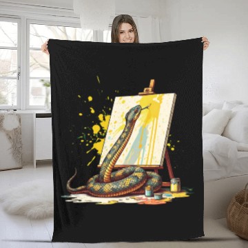 Discover Creative Snake Painter Fleece Blankets