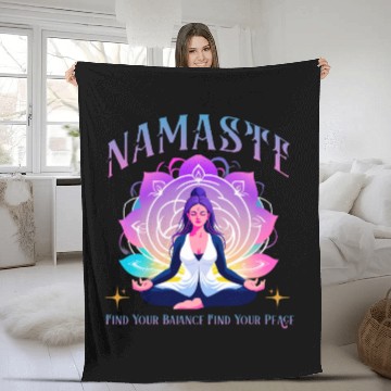 Discover Namaste Yoga Fleece Blankets