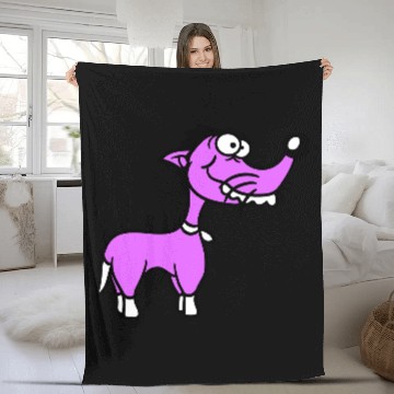 Discover Dog Standing Stupid Guy Funny Crazy Mad Weird Cool Fleece Blankets