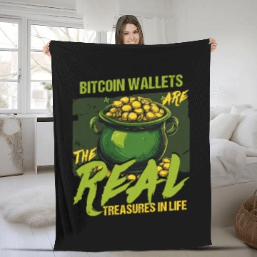 Discover St Patricks Day Bitcoin Wallets The Real Treasures Fleece Blankets