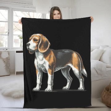 Discover Beagle Fleece Blankets