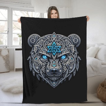 Discover Viking Bear – Mystical Celtic Warrior Design Fleece Blankets