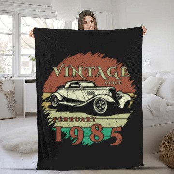 Discover 40th birthday Classic Car - Vintage since 02/1985 Fleece Blankets