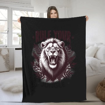 Discover Fierce Lion King Inspirational Design Fleece Blankets