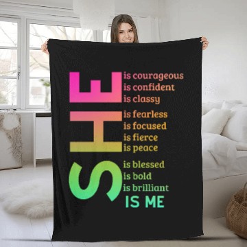 Discover Woman Affirmation Black woman Quotes Fleece Blankets