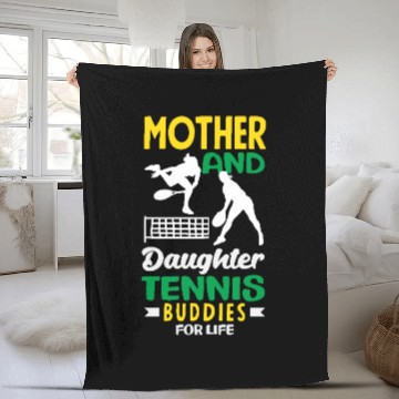 Discover Mother And Daughter Tennis Buddies Fleece Blankets