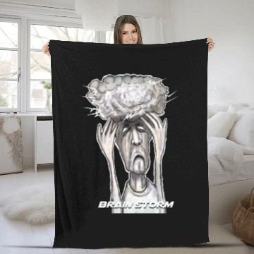 Discover brain storm Fleece Blankets