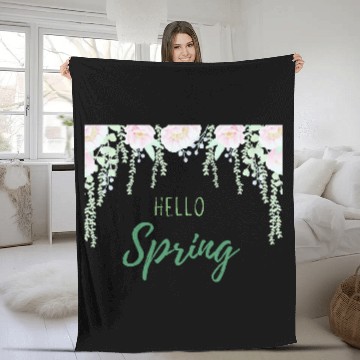 Discover Hello Spring Fleece Blankets