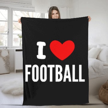 Discover I Love Football Fleece Blankets