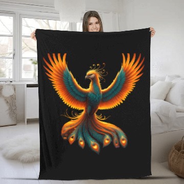 Discover Phoenix Power A Colorful Celebration of Life Fleece Blankets