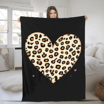 Discover Trendy Vintage Retro Love Cheetah Leopard Print Fleece Blankets
