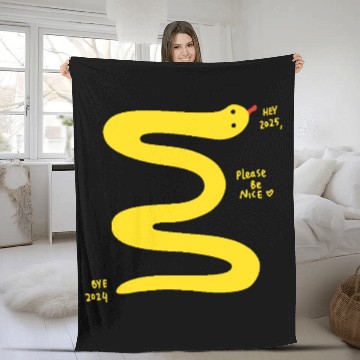 Discover Bye 2024, Hello 2025 - Year of the Snake Fleece Blankets