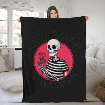 Discover Valentine's Day Men's Fleece Blankets | Dead Inside