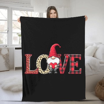 Discover Love Gnome Valentines Day, Love Valentines Gnomes Fleece Blankets