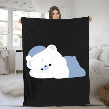 Discover Tired Polar Bear Fleece Blankets