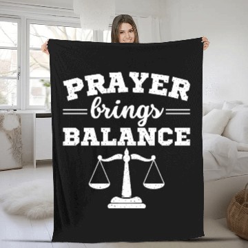 Discover Prayer brings balans - Christian prayer quotes Fleece Blankets