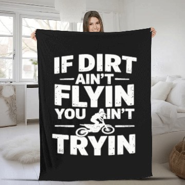 Discover Motocross Outfit - Action -packed Dirt Bike Fleece Blankets